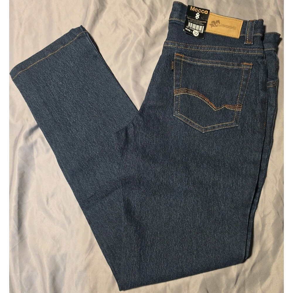 NWT Vintage Mecca USA Denim Jeans Mens 32 Dark Wash Y2K Hip Hop